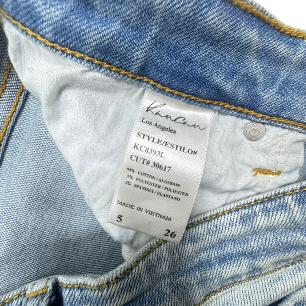 KanCan Light Wash Factory Distressed Frayed Ankle Jeans Size 5/26 Style kc8393l - Picture 3 of 8
